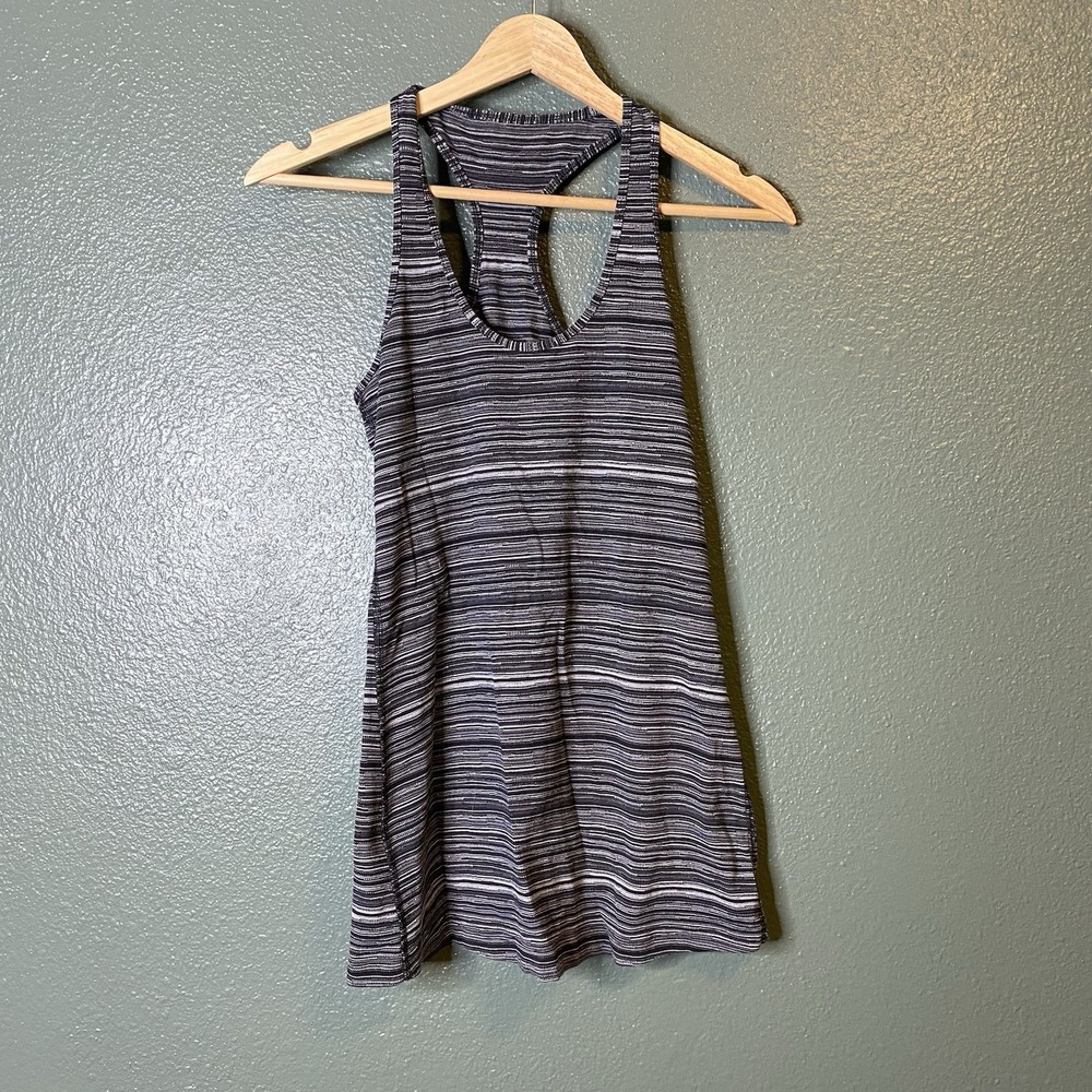 LULULEMON Cool Racerback Tank Top Cyber Black Deep Coal Size 4/6
